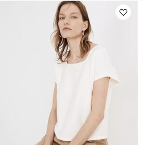 Madewell Ottoman Jacquard Square Neck Top